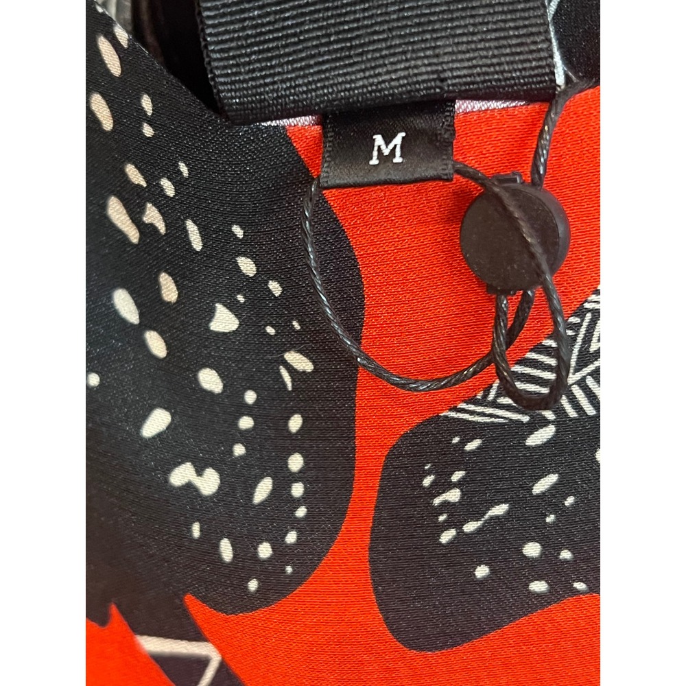 Bitte Kai Rand Red Back Abstract Pattern Midi Dress 3/4 Sleeves Size Medium - Picture 4 of 9